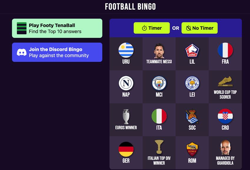 Football Bingo screenshot