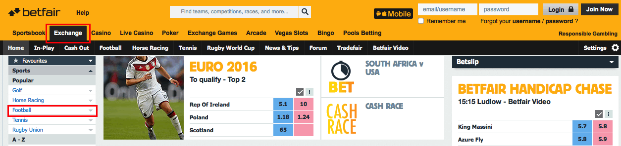 Betfair Handicap