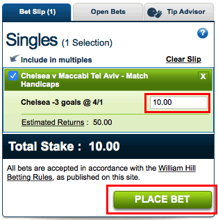 William Hill handicap