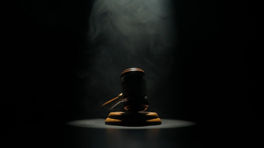Gavel Under Spotlight