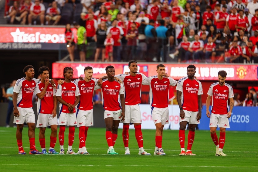 Arsenal players in line-up
