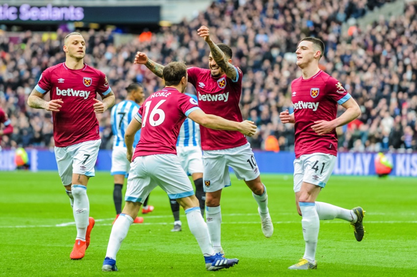 West Ham players celebrating
