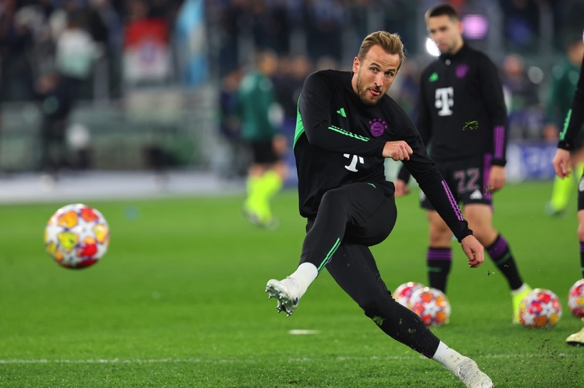 Harry Kane with the ball