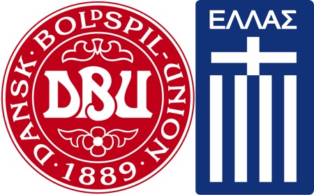 Denmark & Greece national football logos